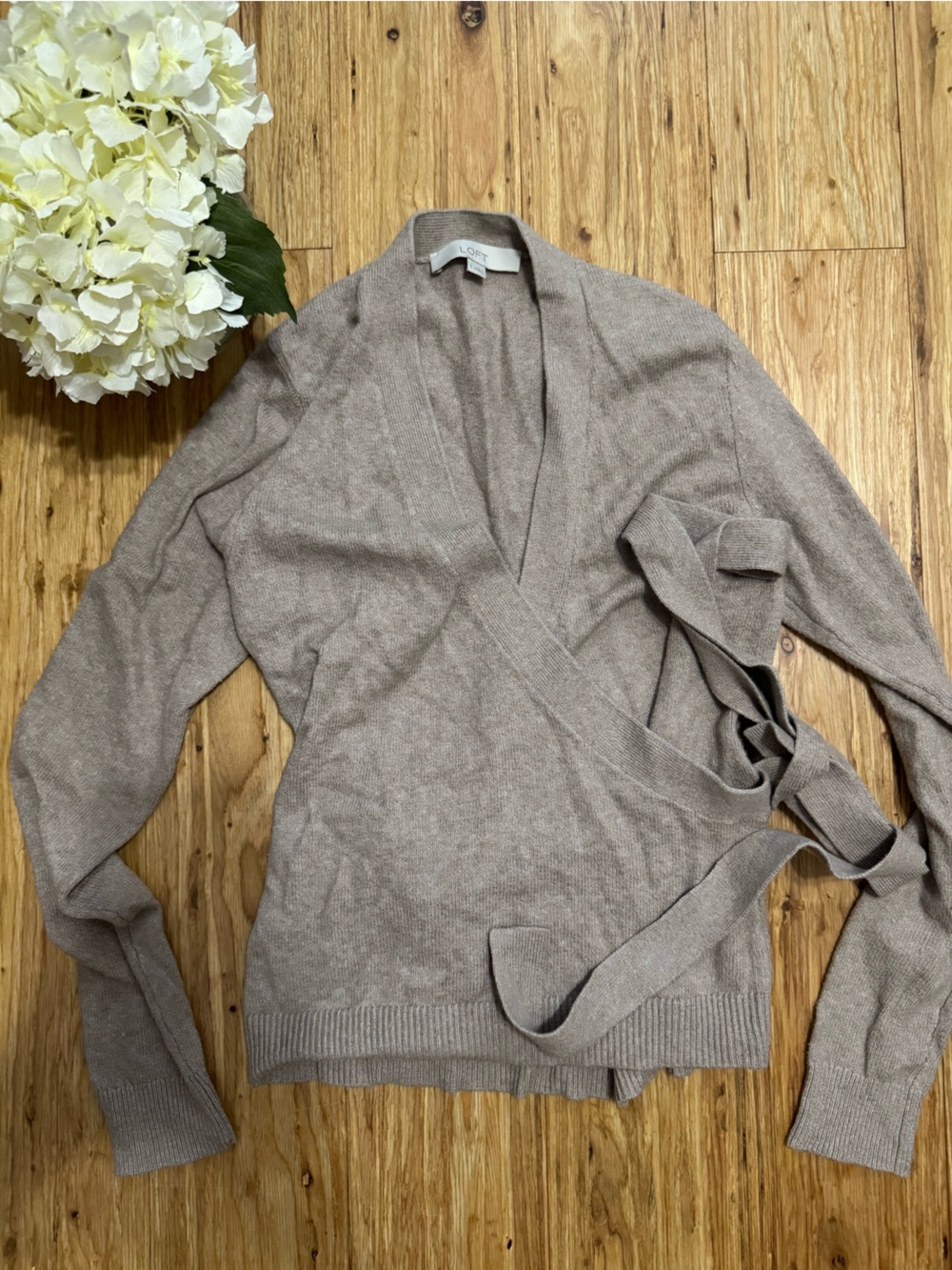 LOFT Long Sleeve Wrap Top